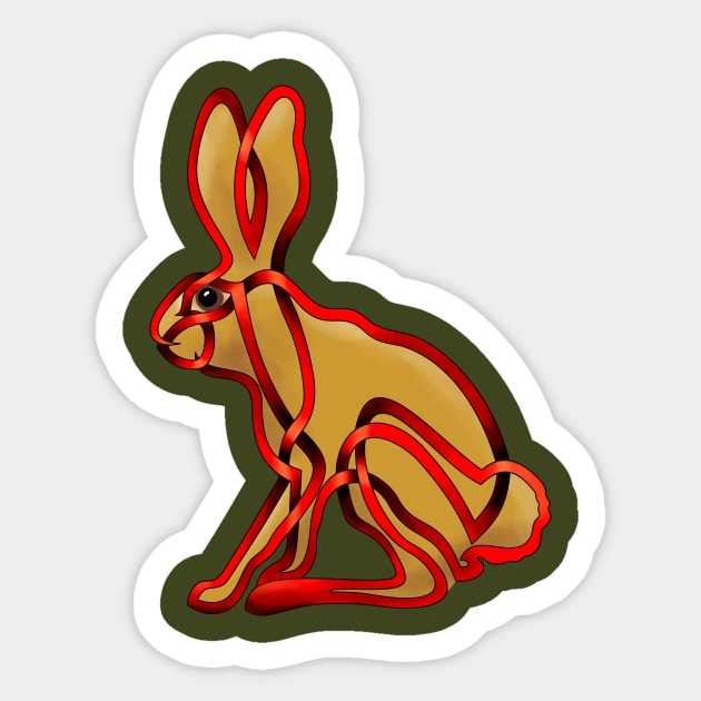 Ragin' Rabbit Sticker by KnotYourWorld4